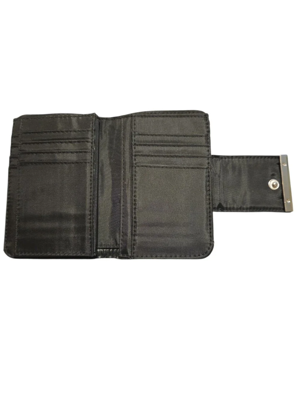 Classic Black  Wallet with Silver Accent